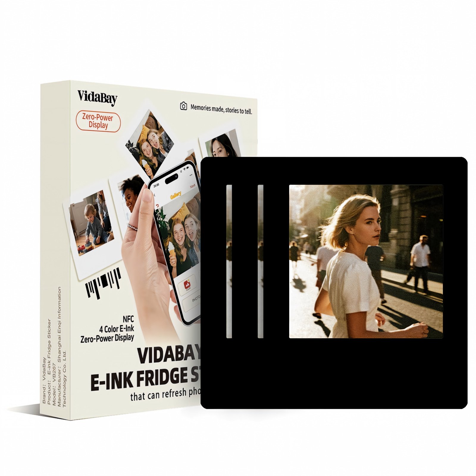 VidaBay Snap マグネット式E Inkフォトディスプレイ 3個セット