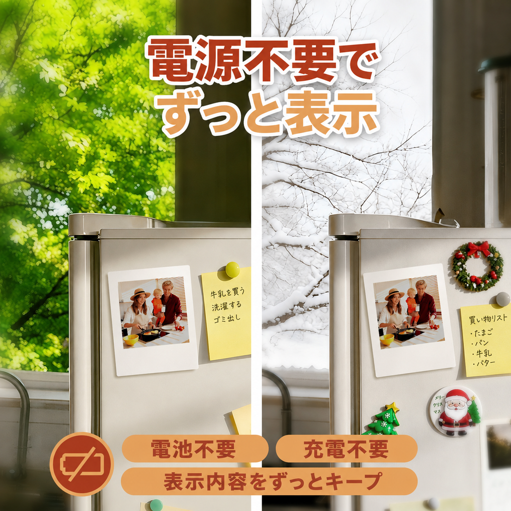 VidaBay Snap マグネット式E Inkフォトディスプレイ 3個セット